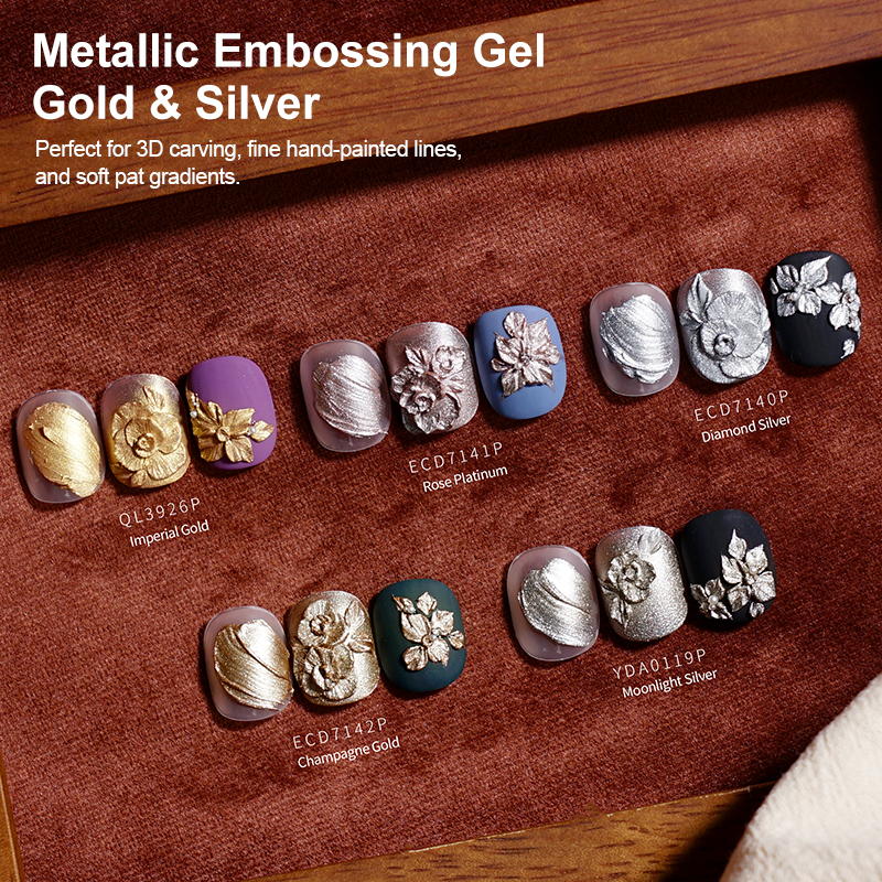 Metallic Embossing Gel Gold & Silver