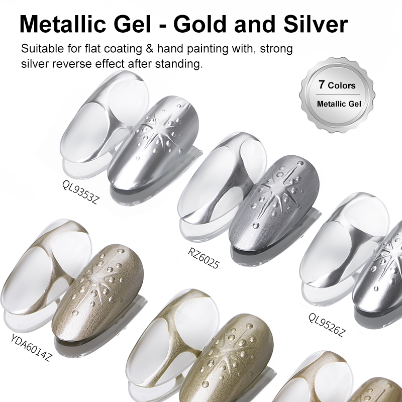 Metallic Gel Gold and Silver
