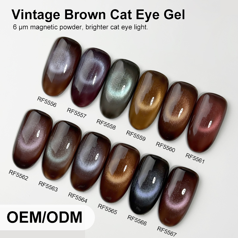 Vintage Brown Cat Eye Gel